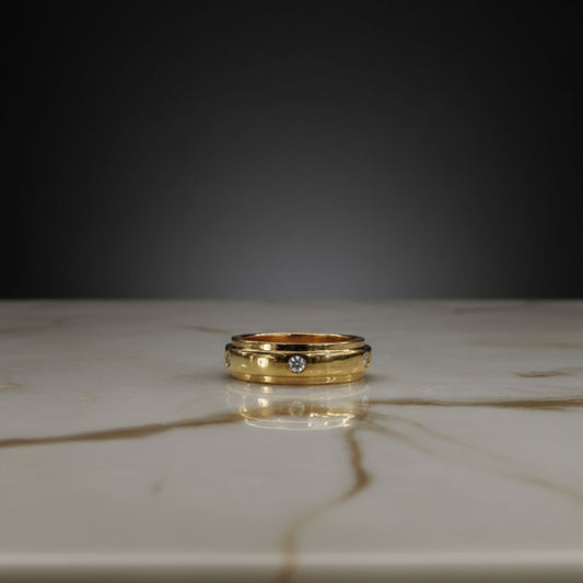 Anillo Giratorio con Cristal