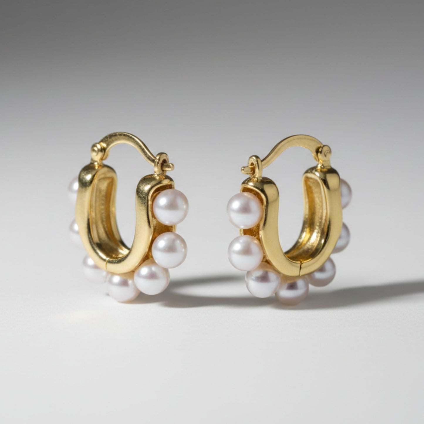 Aretes Argolla con Perlas