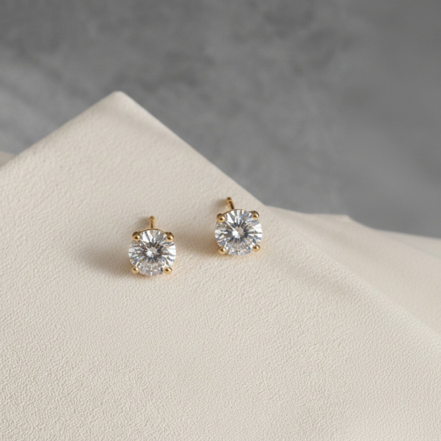 Aretes Solitario Cristal Clásico